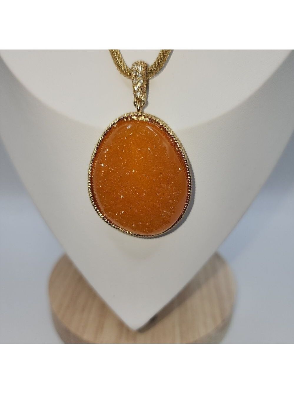 Simulated Drusy Enhancer on Fancy Chain NWOT